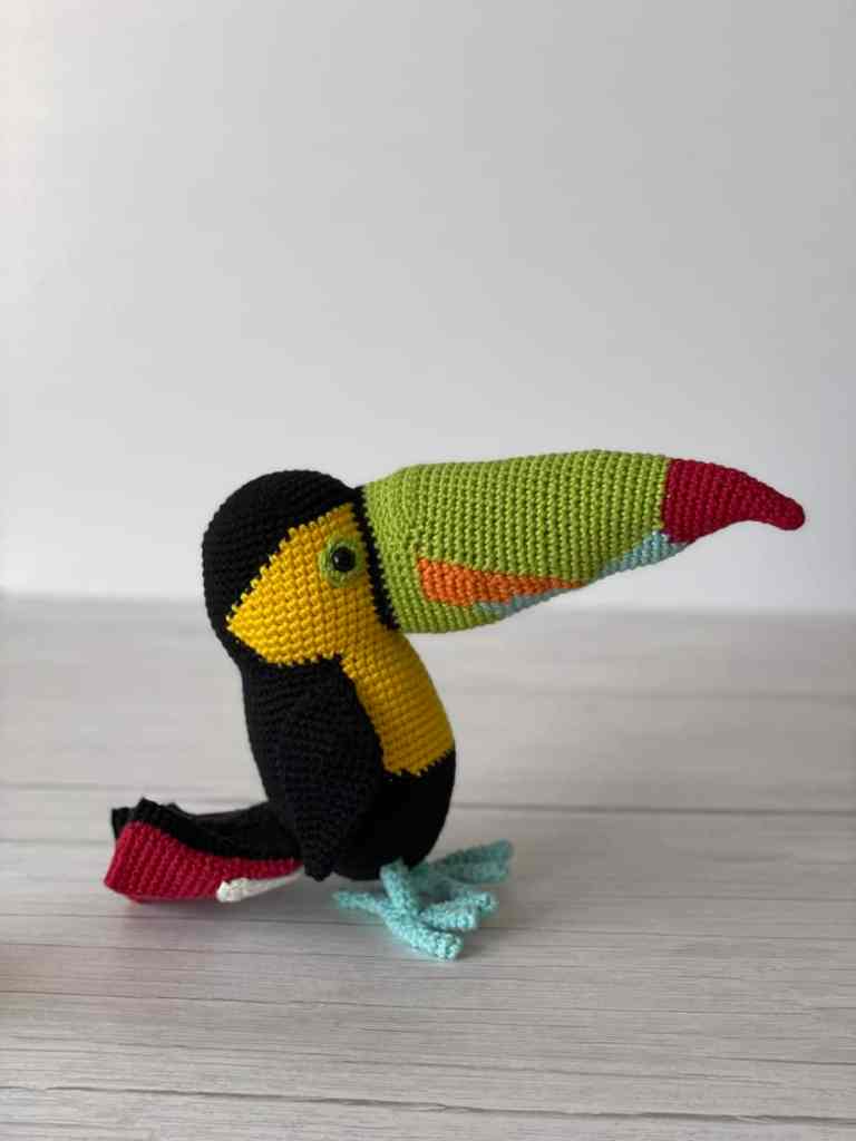 Louis the Toucan Crochet Pattern Post Image Side