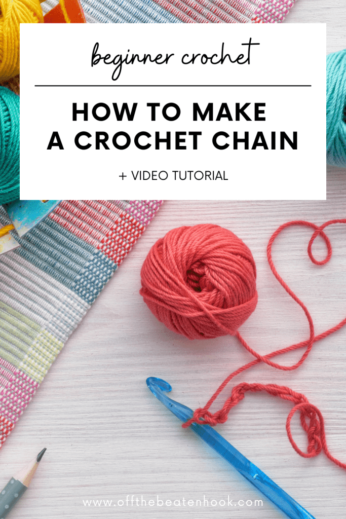 starting a chain in crochet pinterest pin
