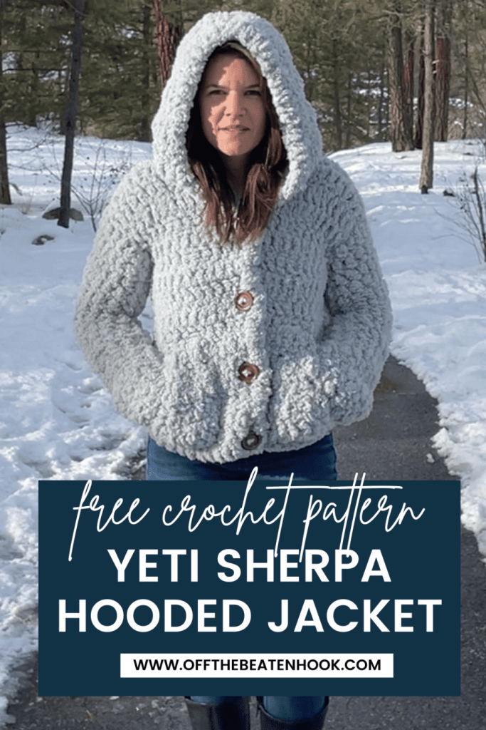 Free Crochet Pattern for the Yeti Sherpa Hooded Jacket