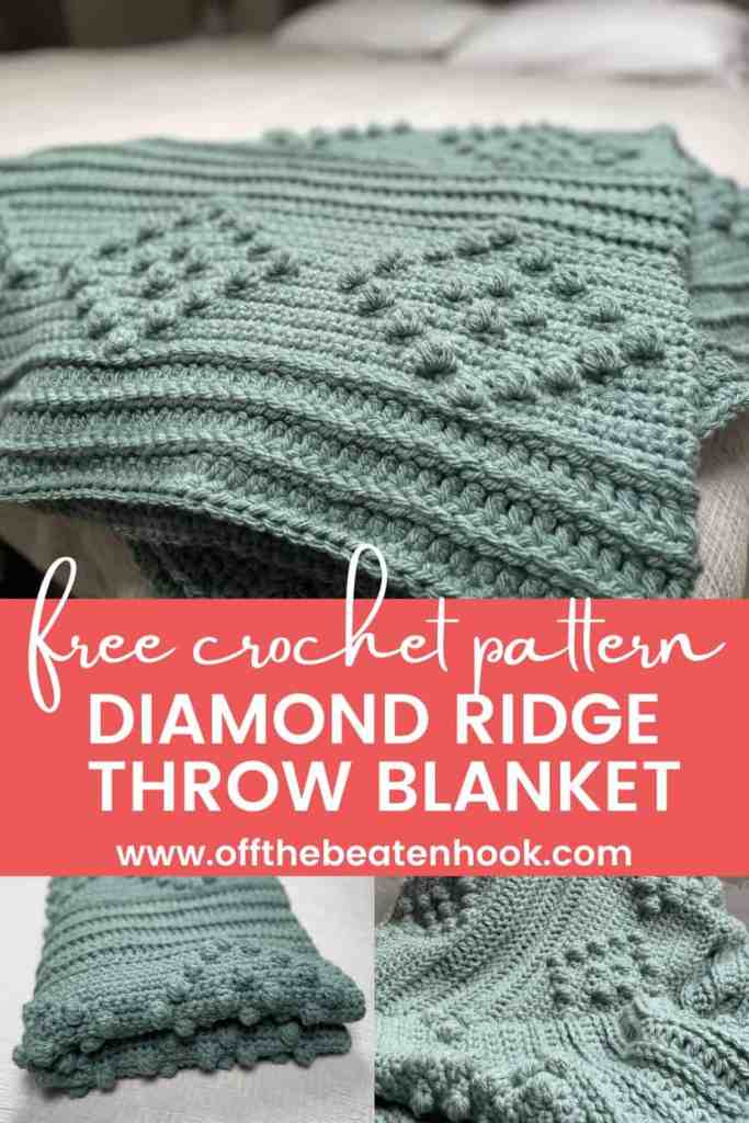 Diamond Ridge Throw Blanket Pinterest Pin Image