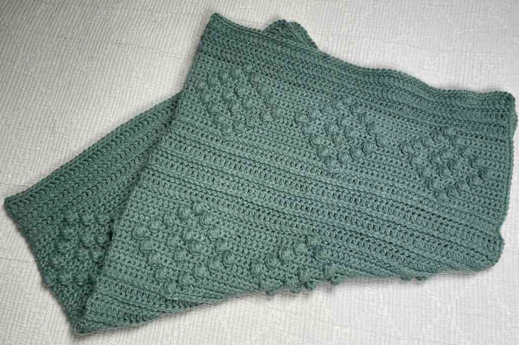Diamond Ridge Throw Blanket - Free Crochet Blanket Image 4