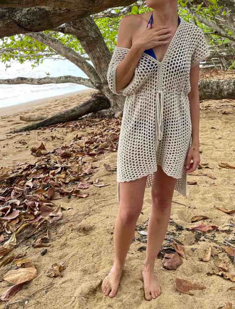 Pua Poa Beach Swimsuit Coverup Crochet Pattern Image 9