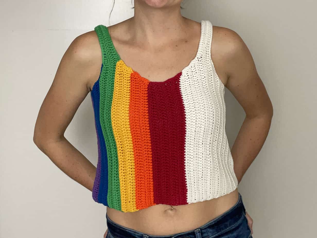 Rainbow Love Crop Top Free Crochet Patte Image 2
