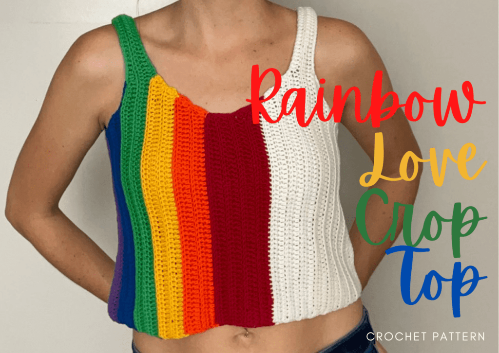 Rainbow Love Crop Top Pattern Resource Library Graphic