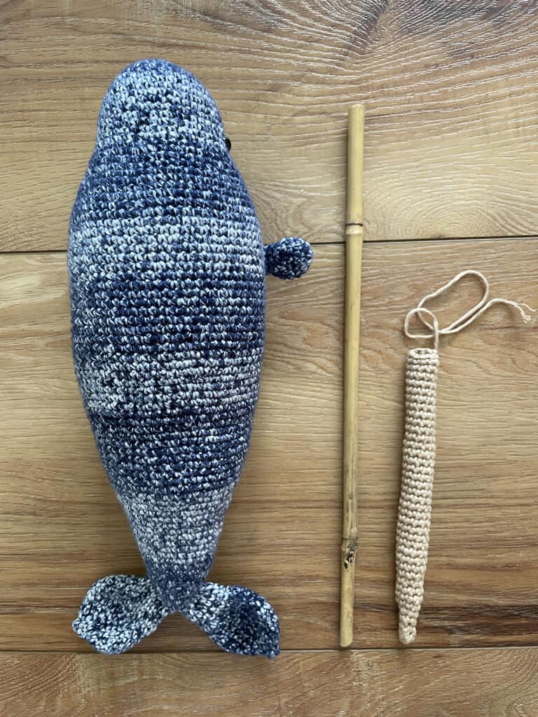 Filip the Narwhal Free Crochet Pattern Image tusk and dowel