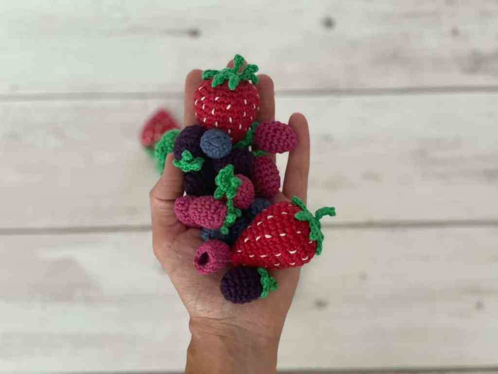Berry Patch Bundle Free Crochet Pattern Strawberry Raspberry Blackberry Blueberry