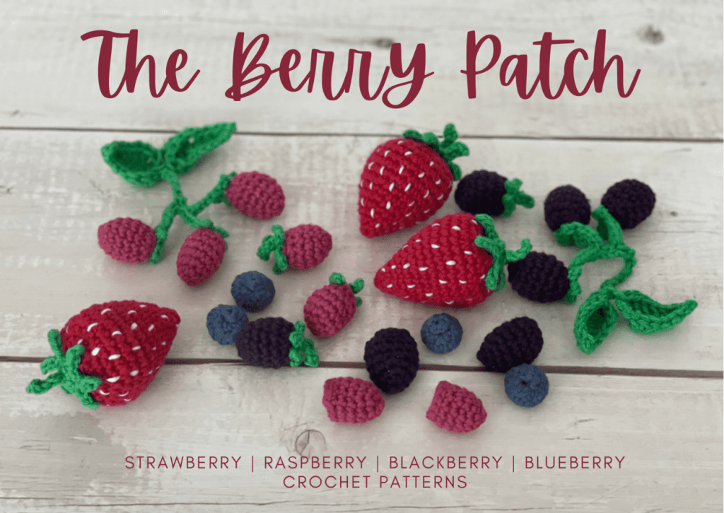 Berry Patch Bundle Free Crochet Pattern Strawberry Raspberry Blackberry Blueberry