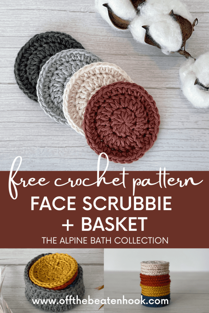 crochet face scrubbies pattern Pinterest Pin