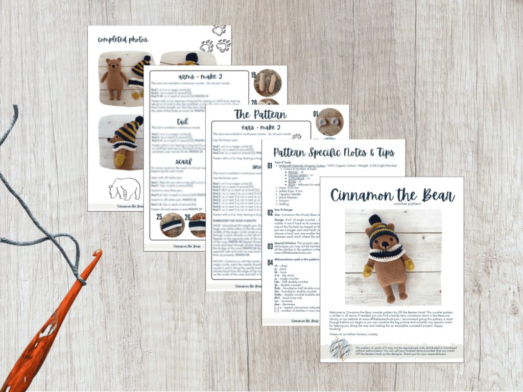 Teddy Bear Free Crochet Pattern Preview Image