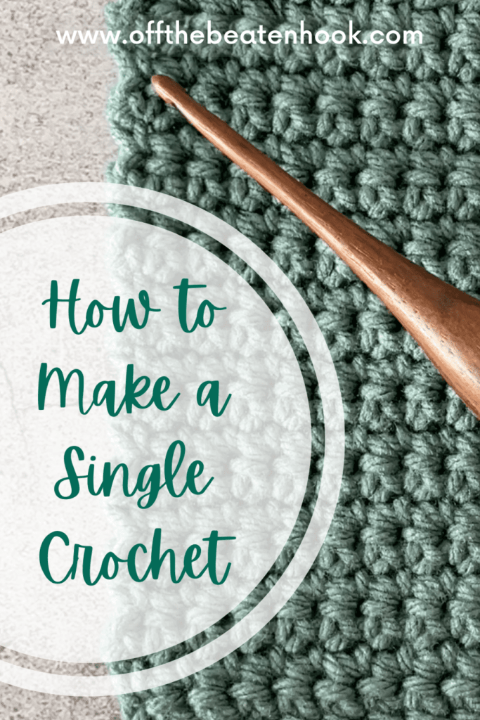 How to make a single crochet Pinterest Pin