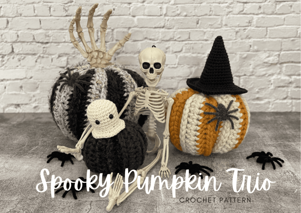 Spooky Halloween Pumpkin Decoration Free Crochet Pattern Library Graphic
