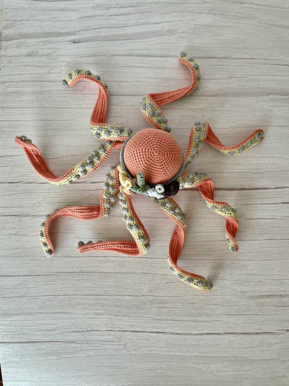 Crochet Octopus Birdseye View
