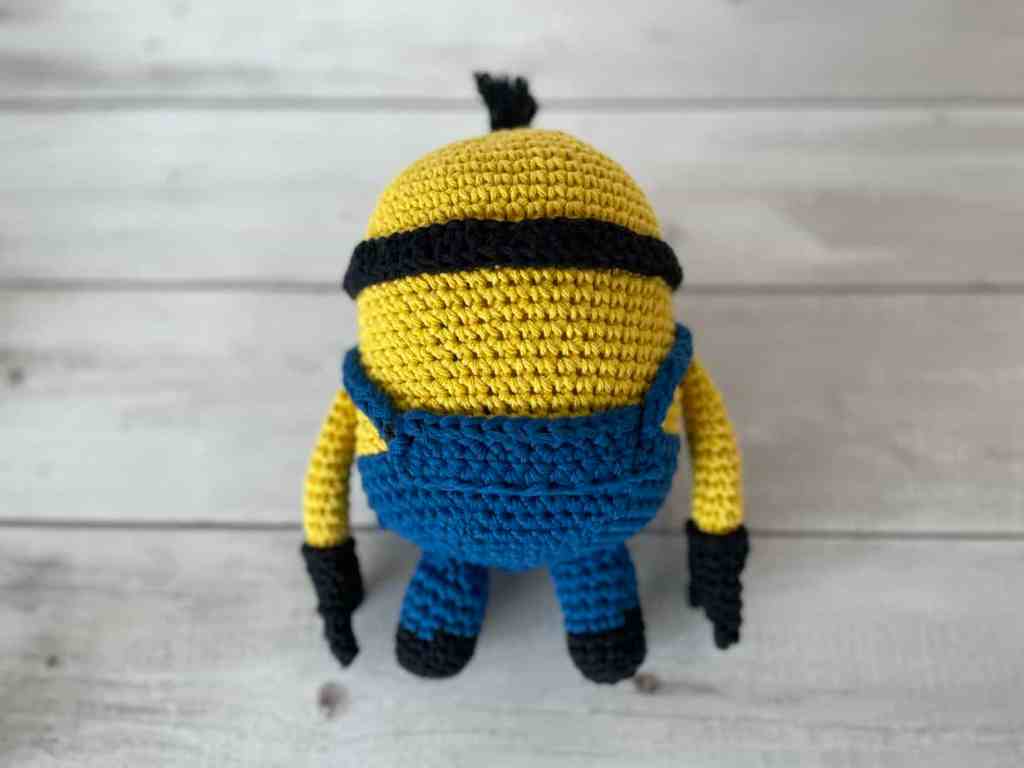 Minion Free Crochet Pattern Back of Finished Item