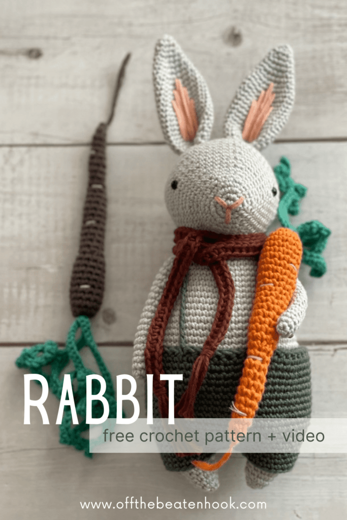 Crochet Rabbit Pattern: Free Pattern + Video Tutorial