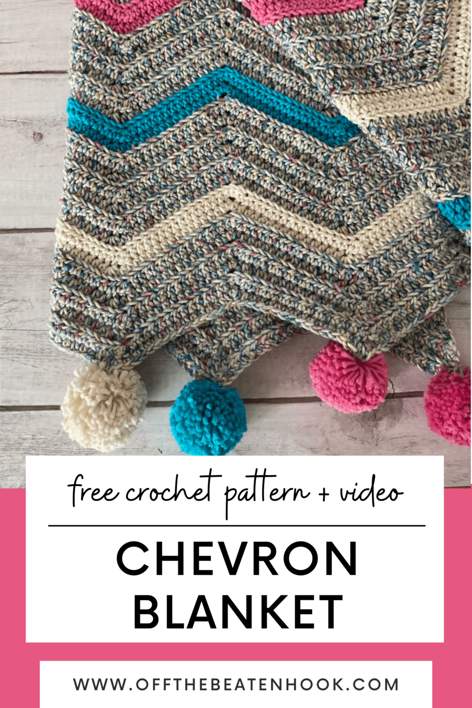 Chevron Crochet Blanket Pattern - Free Pattern & Video Tutorial