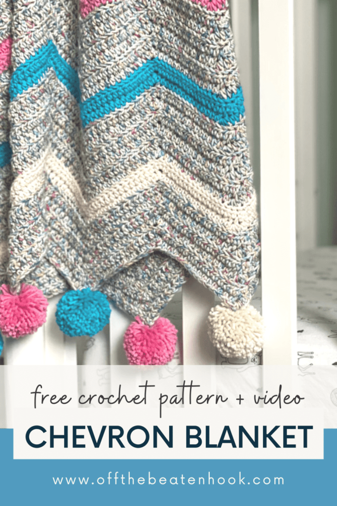 Chevron Blanket Free Crochet Pattern Pinterest Image 2