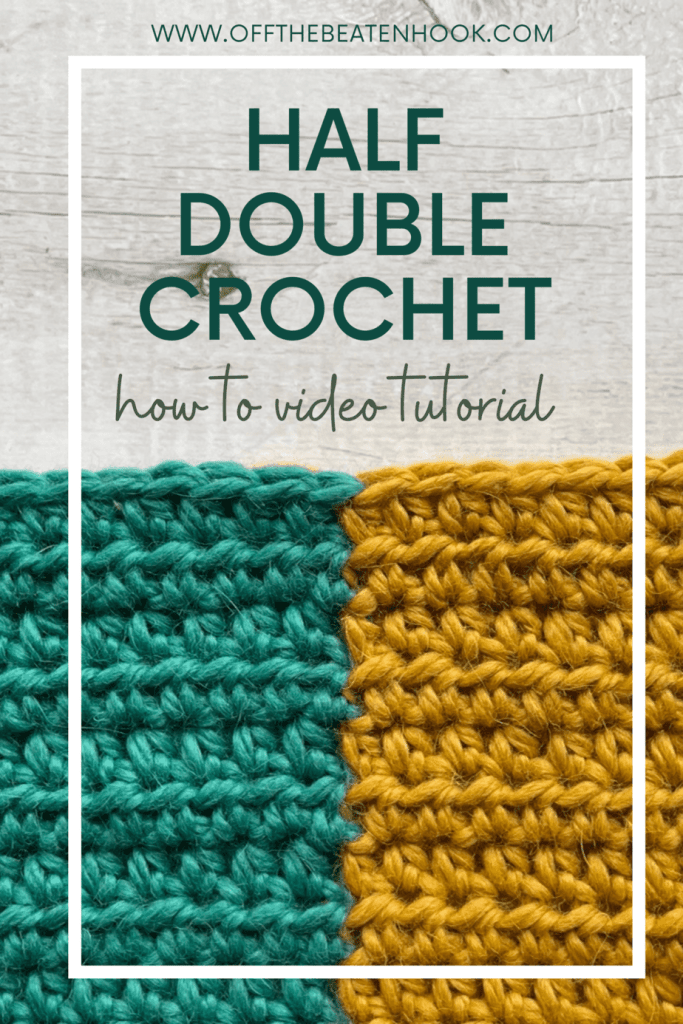 how to half double crochet stitch pinterest pin
