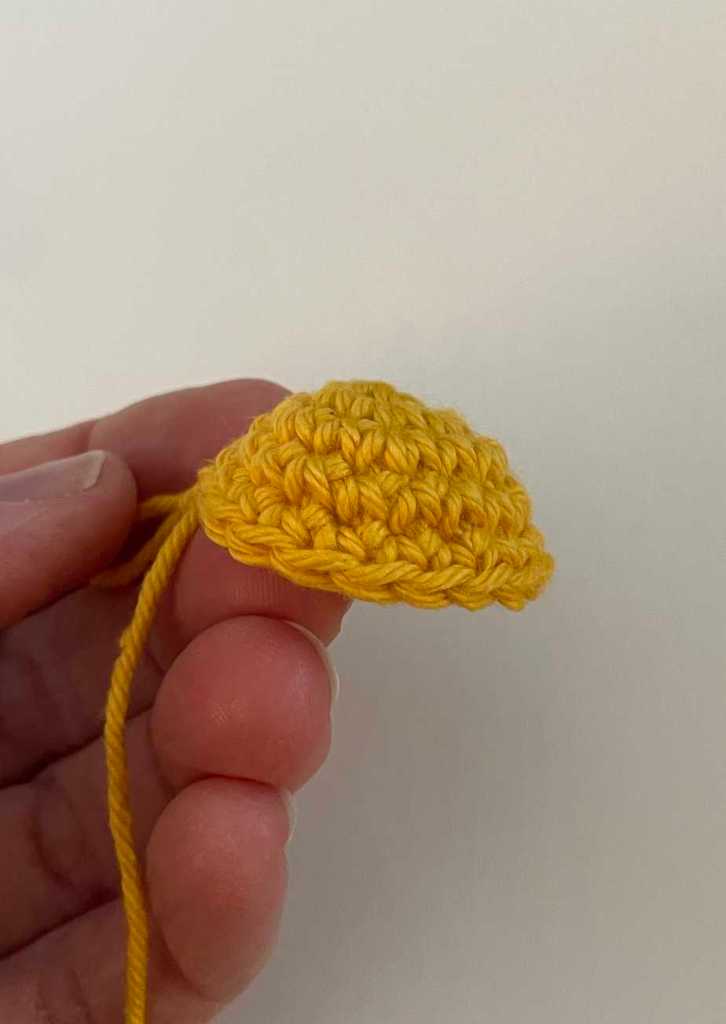 Crochet egg yolk