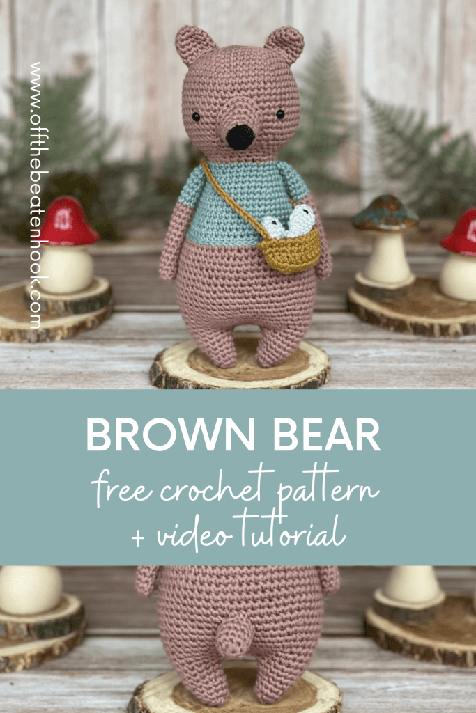 Bear Free Crochet Pattern Pinterest Pin 2