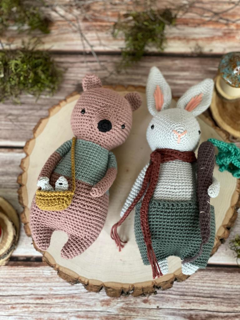 Bear and Bunny Free Crochet Pattern