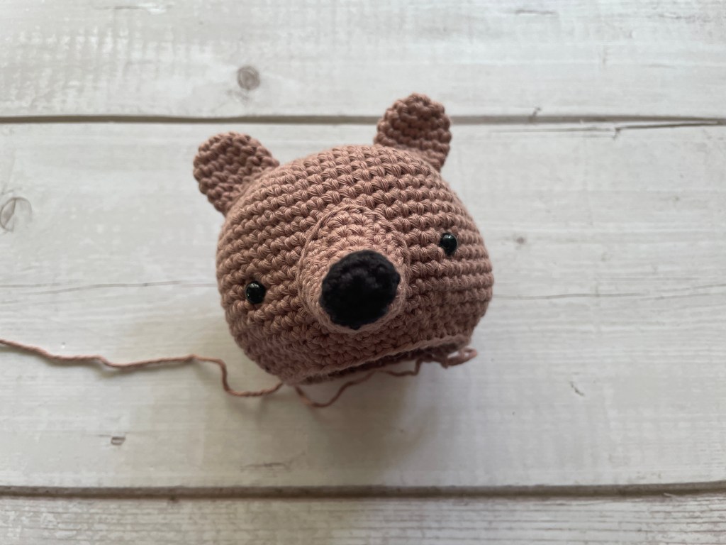 Crochet Pattern bear head close up