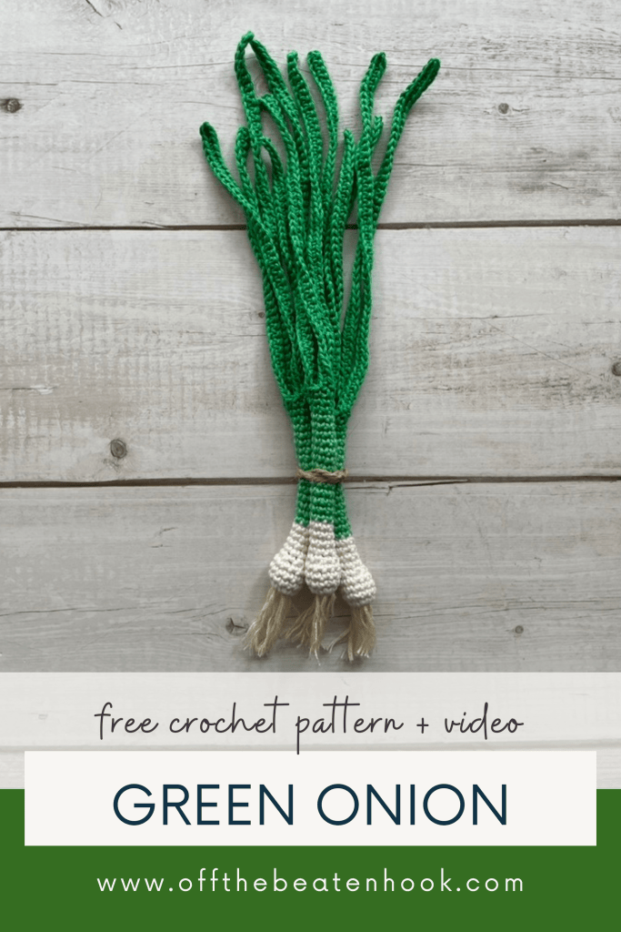 Green Onion Free Crochet Pattern Pinterest Pin 3