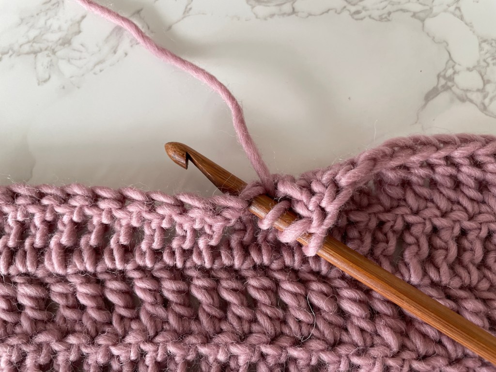 Treble crochet step by step 7