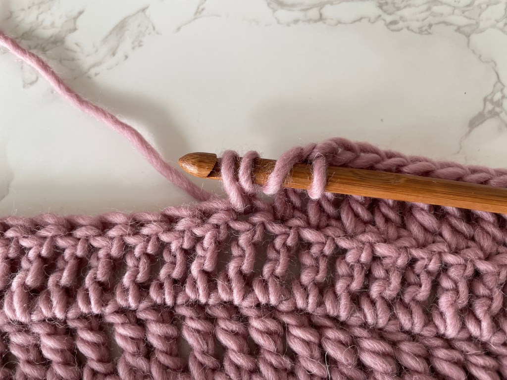 Treble crochet step by step 3