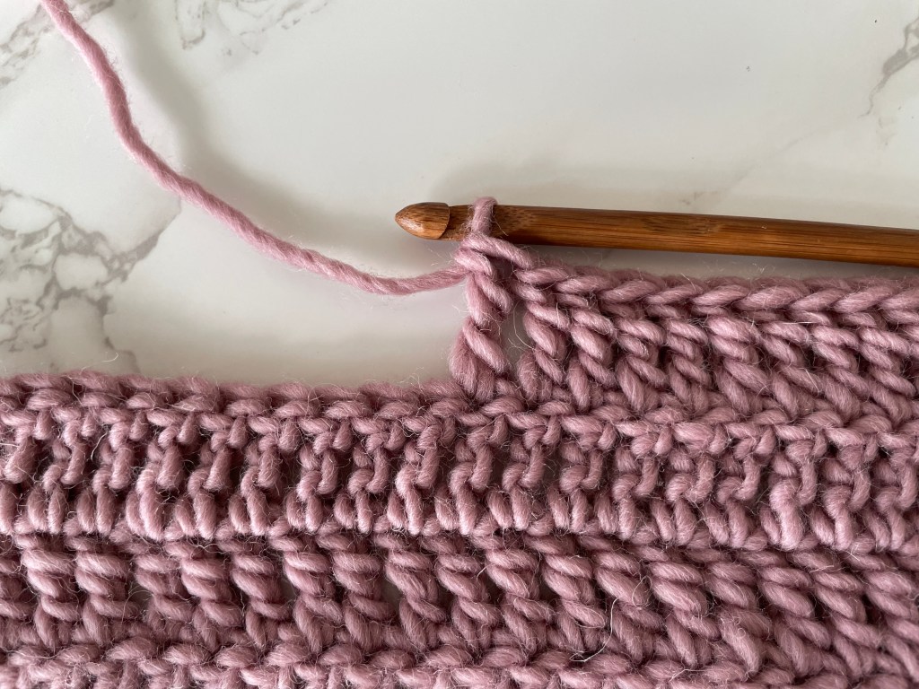Treble crochet step by step 1