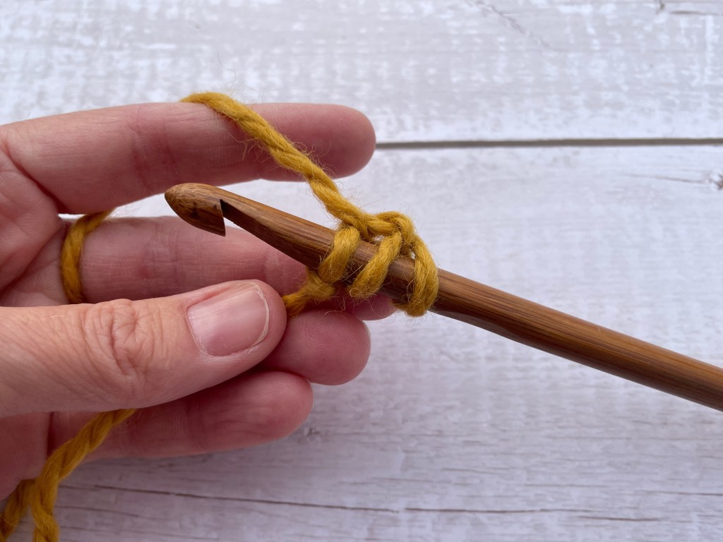 In the making foundation double crochet stitch