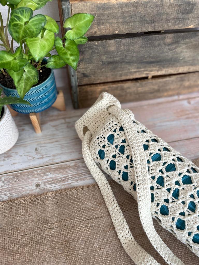 Yoga Mat Bag Crochet Pattern up close image
