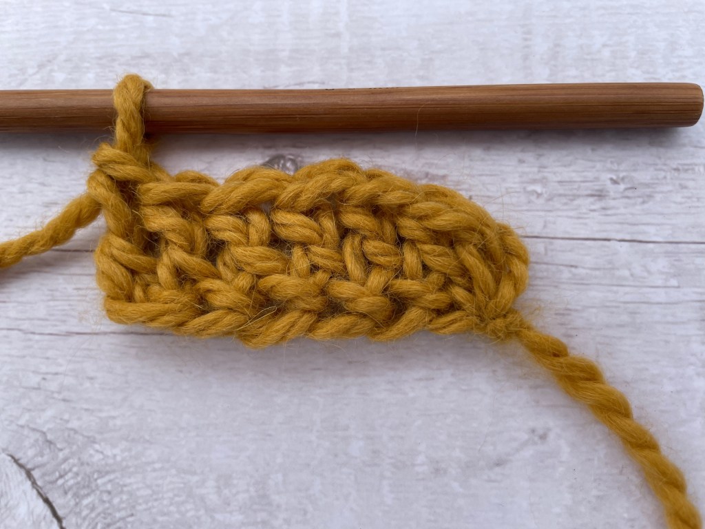 In the making foundation double crochet stitch