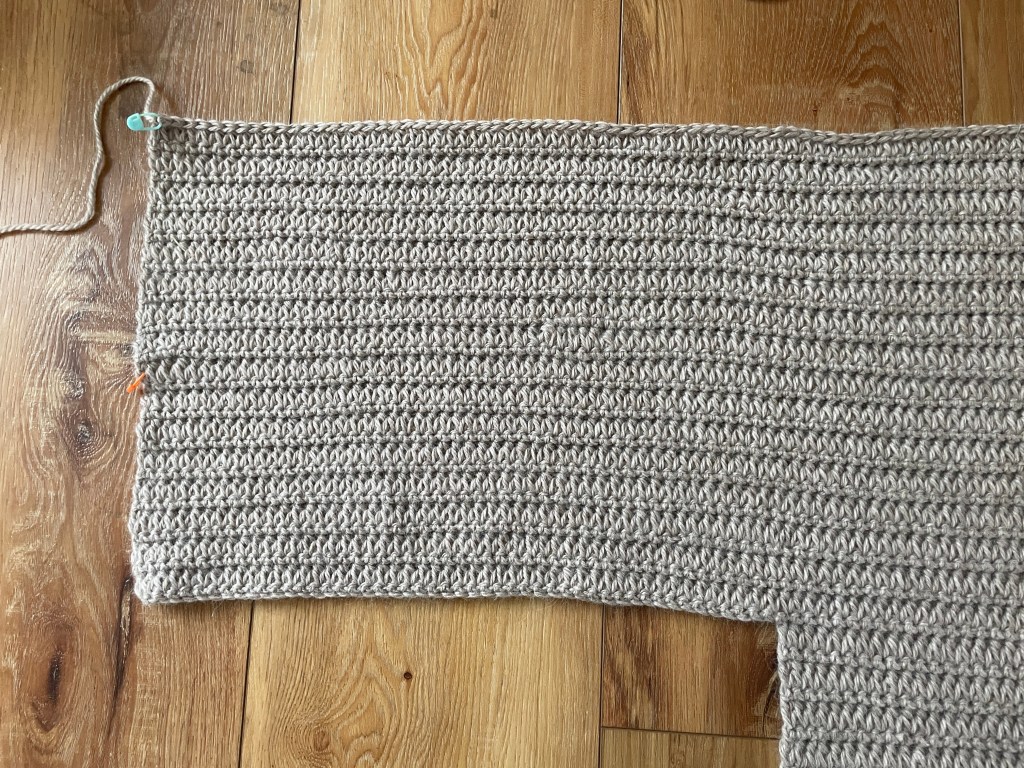 crochet cardigan pattern in-the-making step-by-step photo