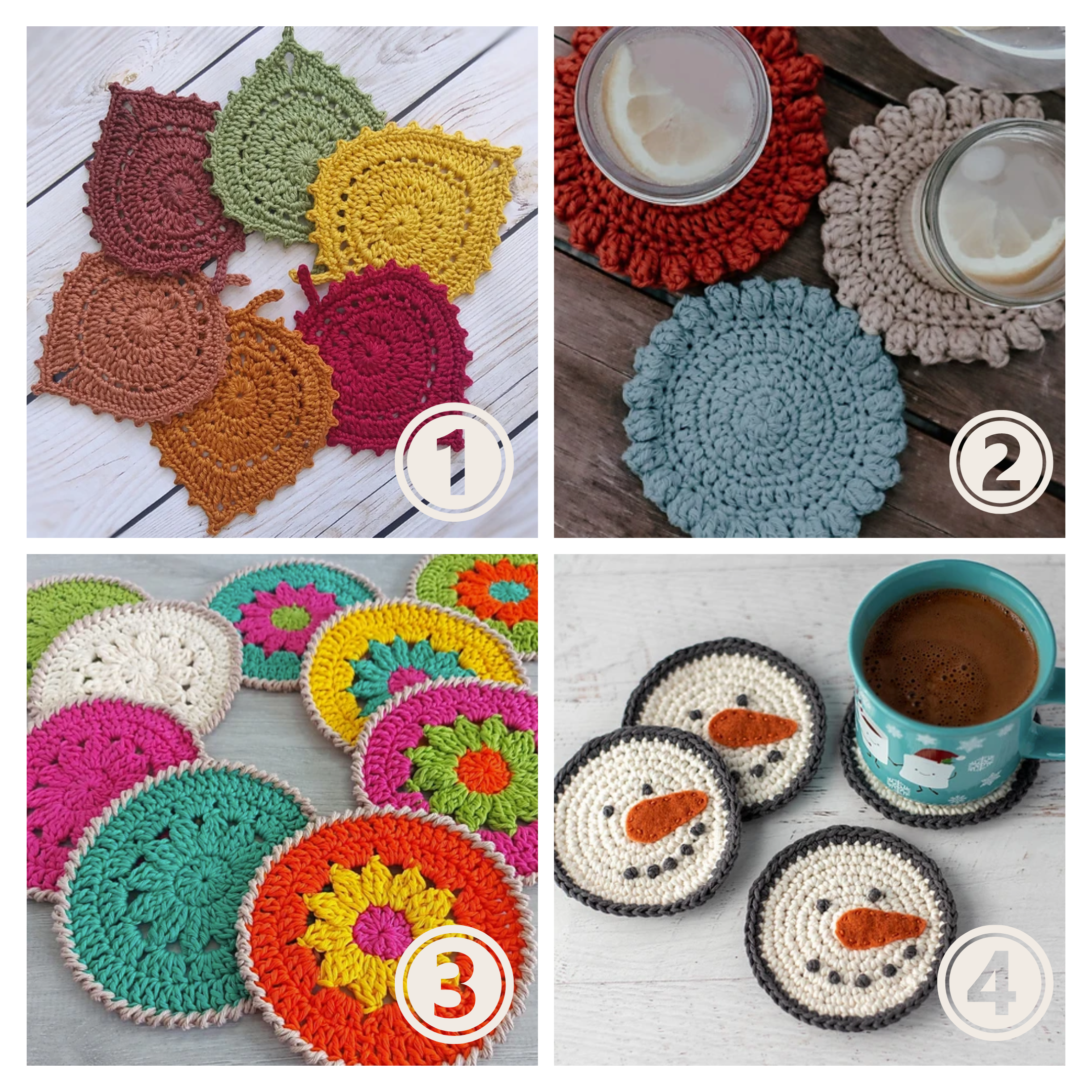 Crochet coasters