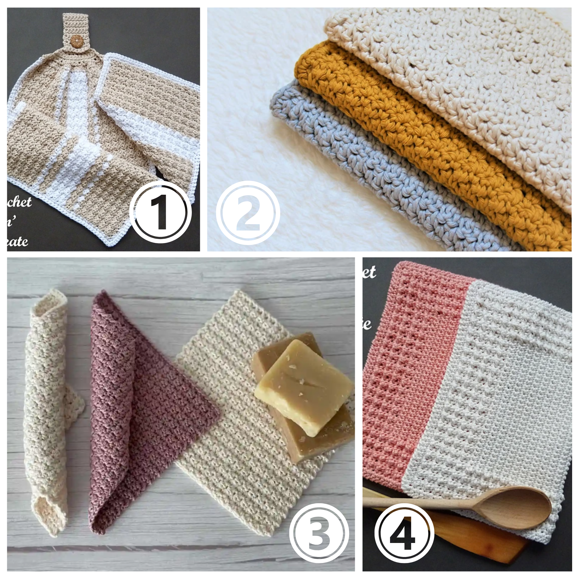 crochet christmas gifts - dishcloths