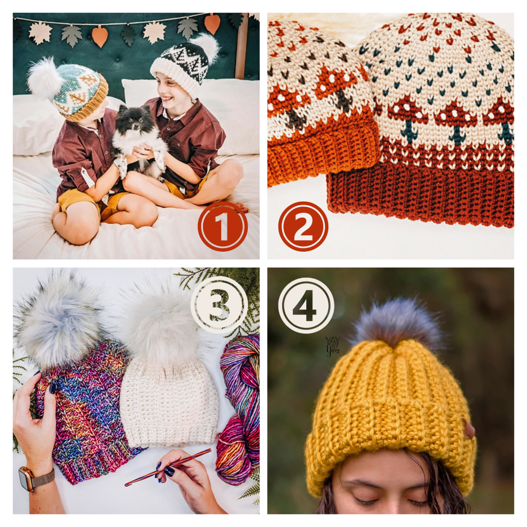 crochet christmas gifts - hats