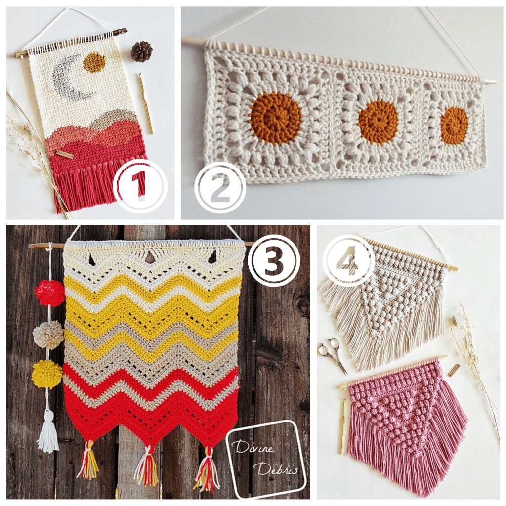 Crochet wall hangings