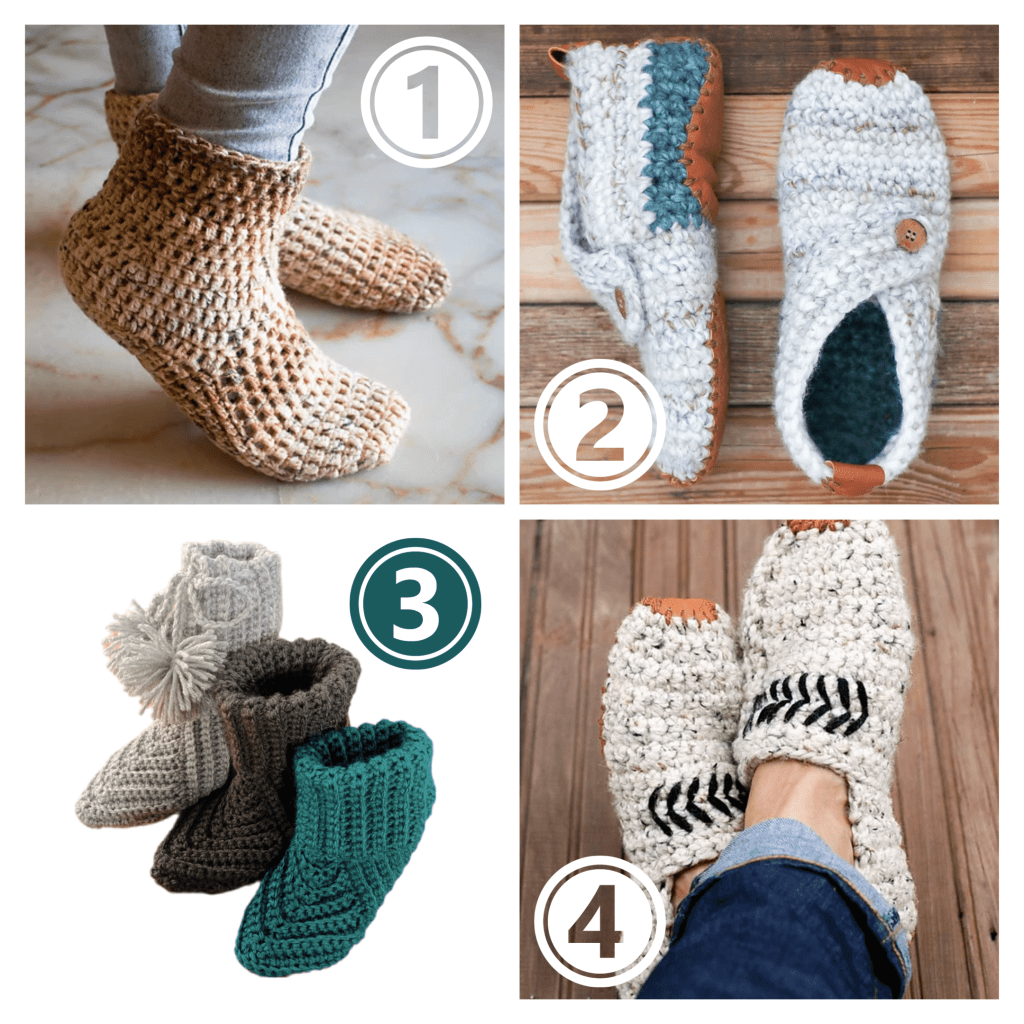 crochet christmas gifts - Slippers