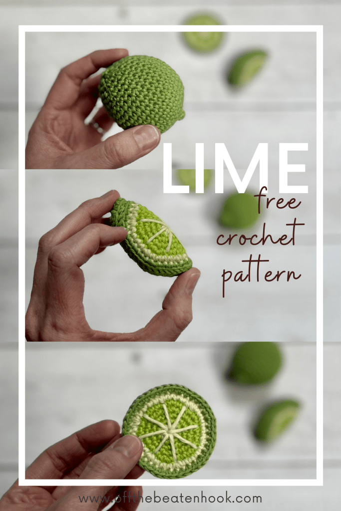 Lime Free Crochet Pattern pinterest pin image