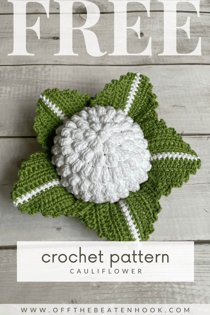 cauliflower crochet pattern pinterest pin
