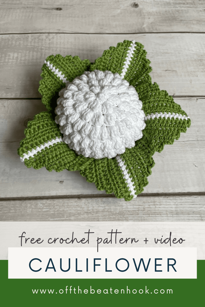 cauliflower crochet pattern pinterest pin