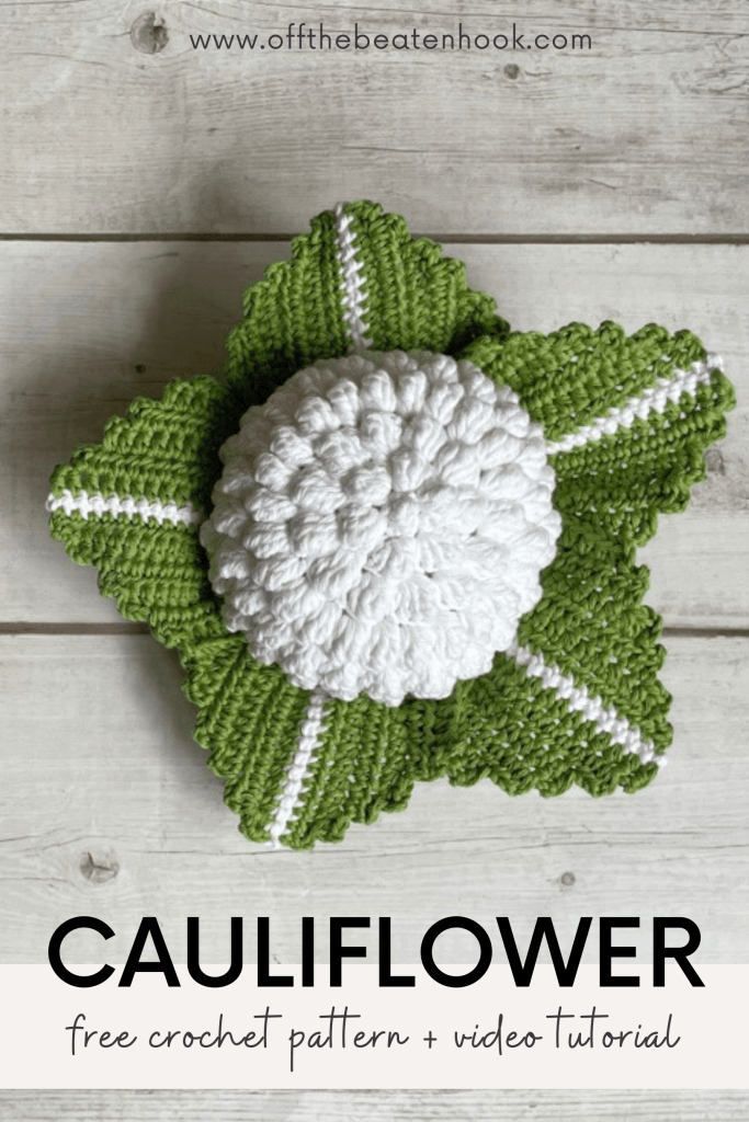 cauliflower crochet pattern pinterest pin
