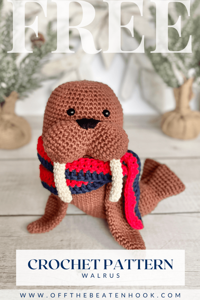 walrus free crochet pattern pinterest pin