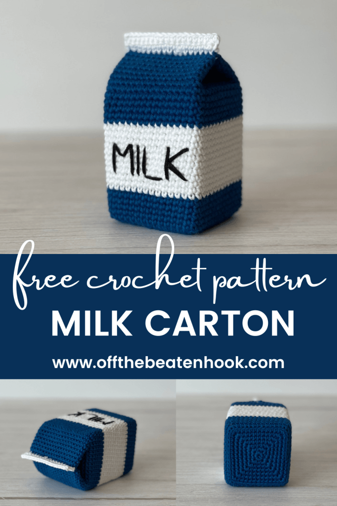 Milk Carton Free Crochet Pattern Pinterest Pin