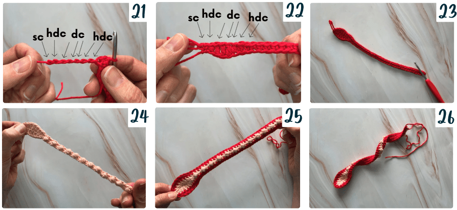 Squid crochet pattern in the making photos