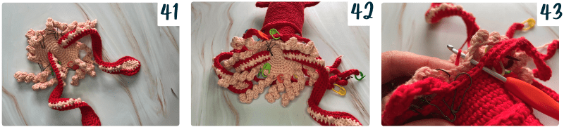 Squid crochet pattern in the making photos