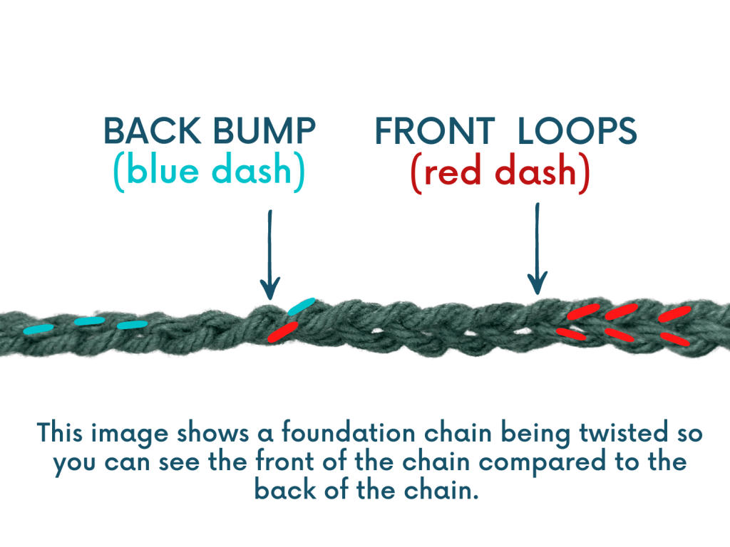 back bump crochet chain tutorial image