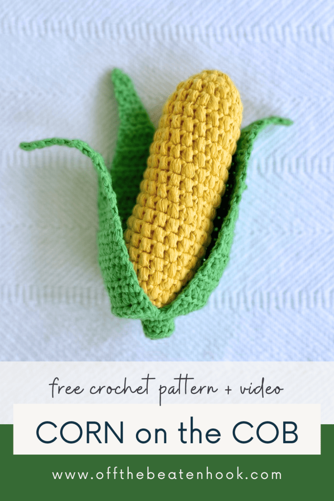 corn free crochet pattern pinterest pin image