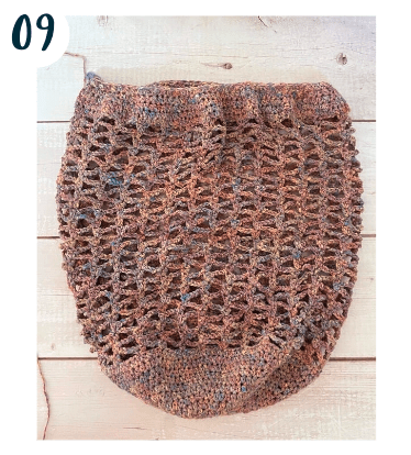 crochet mesh market bag pattern step-by-step photos