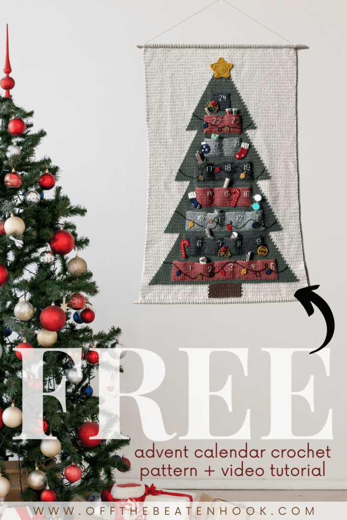 crochet advent calendar pattern pinterest pin